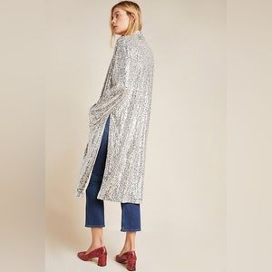BB Dakota Sequined Duster Jacket | New With
Tag | Silver | M